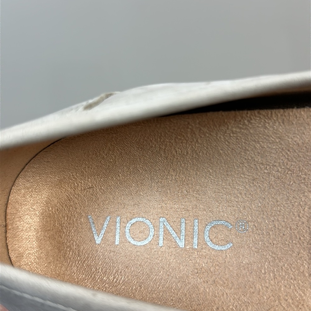 Vionic Light Gray Suede Penny Loafers - Picture 10 of 13